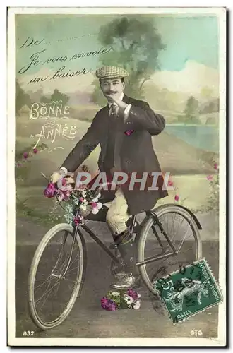 Cartes postales Fantaisie Homme Velo Cycle