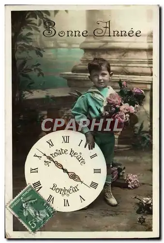 Cartes postales Fantaisie Homme Horloge