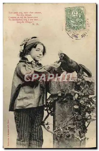 Cartes postales Fantaisie Enfant Coq