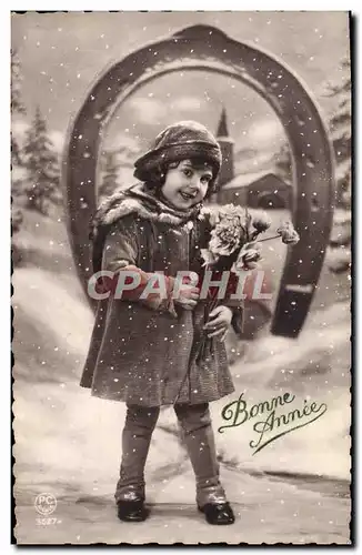 Cartes postales Fantaisie Enfant Fer a cheval