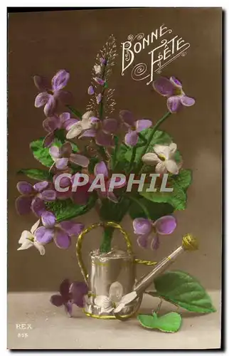 Cartes postales Fantaisie Fleur Arrosoir