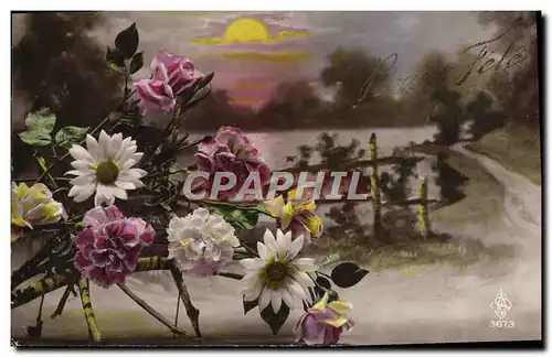 Cartes postales Fantaisie Fleurs