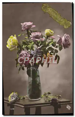 Cartes postales Fantaisie Fleurs