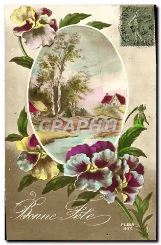 Cartes postales Fantaisie Fleurs