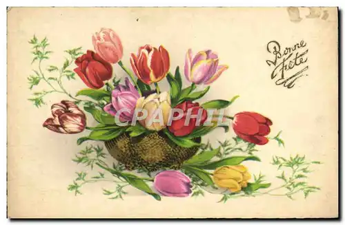 Cartes postales Fantaisie Fleurs