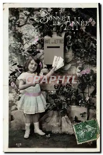 Cartes postales Fantaisie Enfant Boite aux lettres