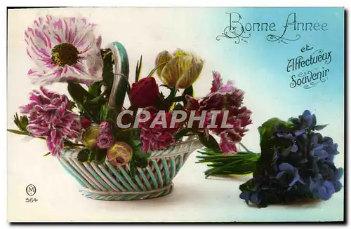 Cartes postales Fantaisie Fleurs