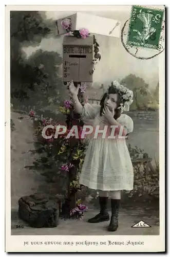 Cartes postales Fantaisie Enfant Boite aux lettres