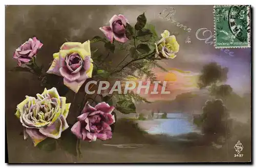 Cartes postales Fantaisie Fleurs