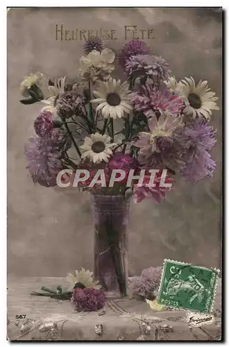 Cartes postales Fantaisie Fleurs