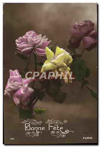 Cartes postales Fantaisie Fleurs