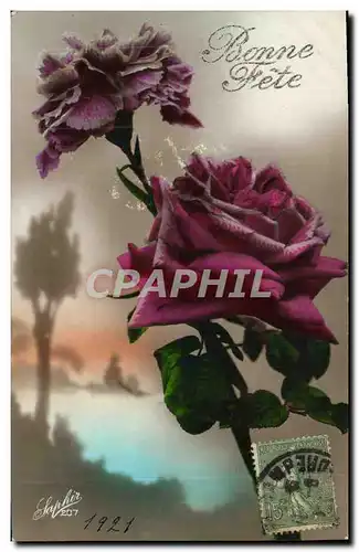 Cartes postales Fantaisie Fleurs Roses