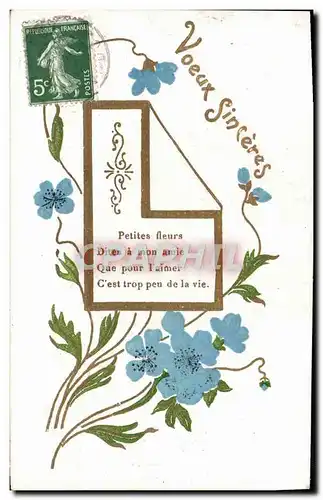 Cartes postales Fantaisie Fleurs