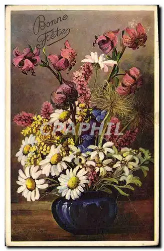 Cartes postales Fantaisie Fleurs