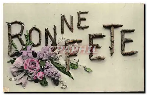 Cartes postales Fantaisie Bonne fete Fleurs