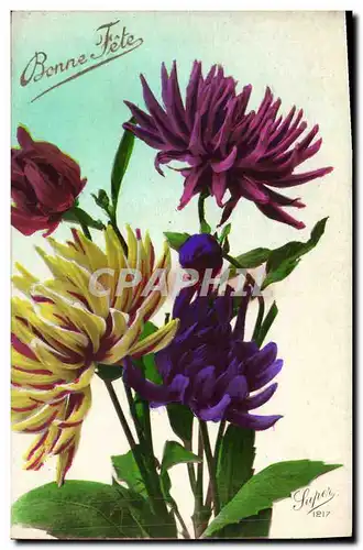 Cartes postales Fantaisie Fleurs