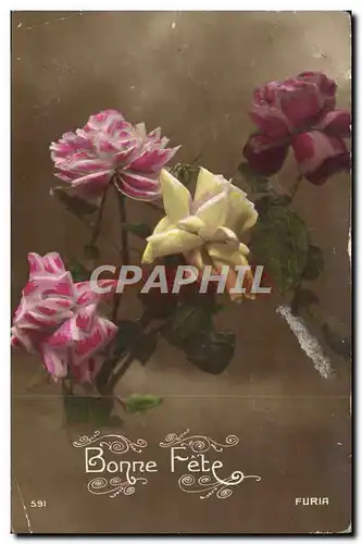 Cartes postales Fantaisie Fleurs