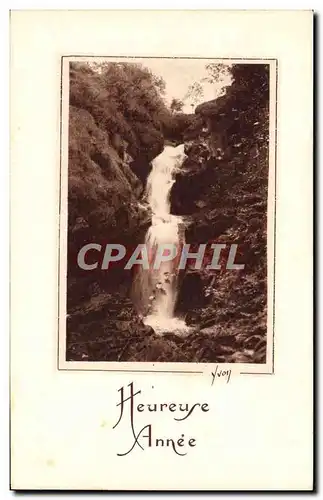 Cartes postales Fantaisie Cascade Heureuse annee