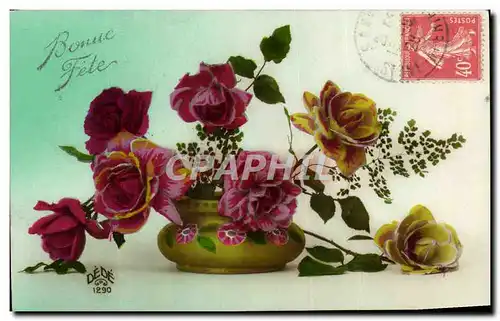 Cartes postales Fantaisie Fleurs