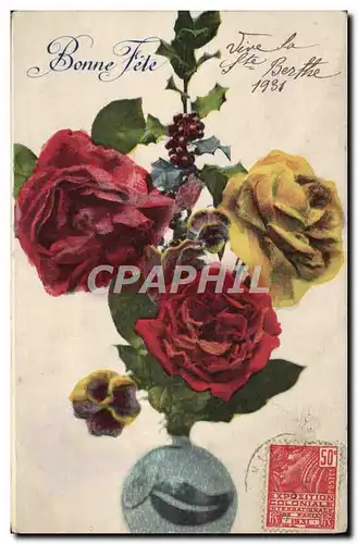 Cartes postales Fantaisie Fleurs