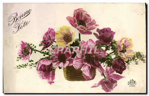 Cartes postales Fantaisie Fleurs