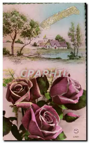 Cartes postales Fantaisie Fleurs