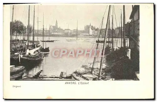 Cartes postales Anvers L&#39Escaut Bateaux