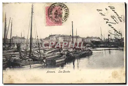 Cartes postales Anvers Les Docks Bateaux