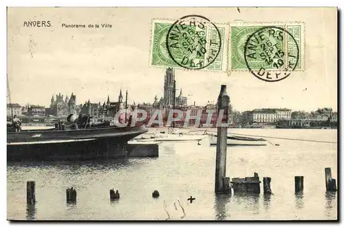 Cartes postales Anvers Panorama de la Ville Bateau
