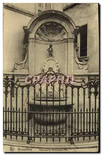 Cartes postales Bruxelles Monument Manneken Pis