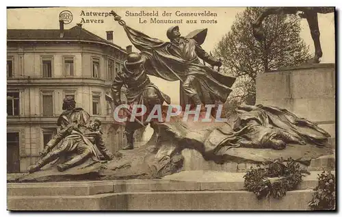 Cartes postales Anvers Le Monument aux morts Militaria