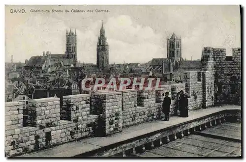 Cartes postales Gand Chemin de Roude du Chateau des Comtes
