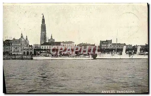 Cartes postales Anvers Panorama Bateau