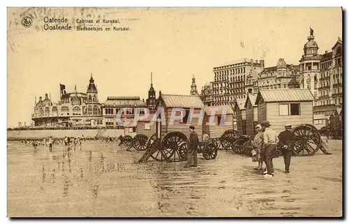 Cartes postales Ostende Cabines et Kursaal