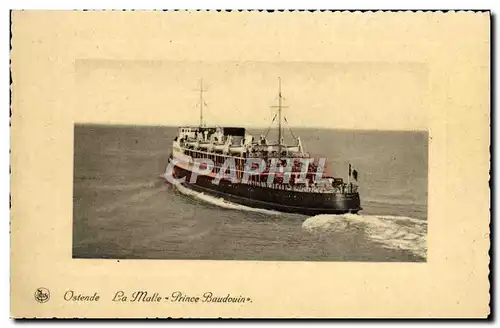 Ansichtskarte AK Ostende La Malle Prince Baudouin Bateau