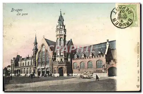 Cartes postales Bruges La gare
