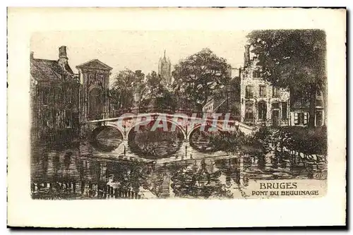 Cartes postales Bruges Pont du Beguinage