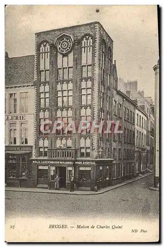 Cartes postales Bruges Maison de Charles Quint