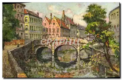Ansichtskarte AK Bruges Le Pont des Augustins Bruges