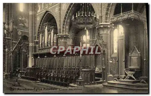 Cartes postales Maredsous Abbaye Eglise abbatiale Choeur des moines
