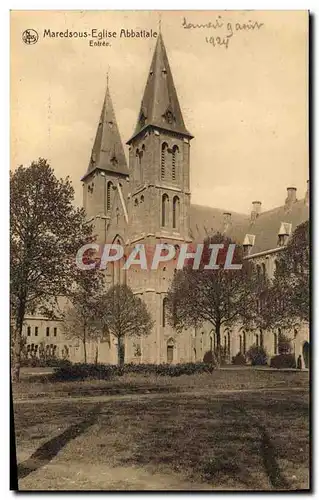 Cartes postales Maredsous Abbaye Eglise abbatiale Entree