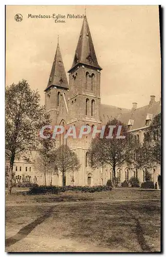 Cartes postales Maredsous Eglise Abbatiale Entree