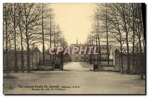 Cartes postales Maredsous Ecole Saint Joseph metiers d'arts Entree du cote de l'Abbaye