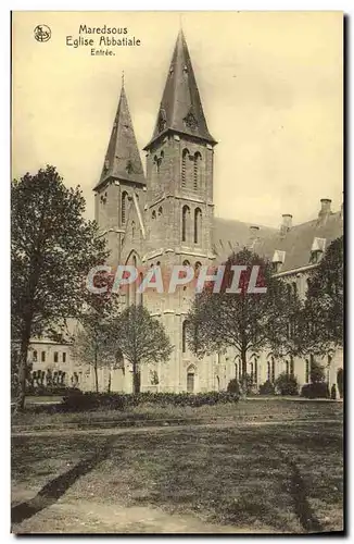 Cartes postales Maredsous Eglise Abbatiale Entree