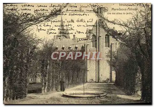 Cartes postales Maredsous Abbaye Une des allees du Jardin