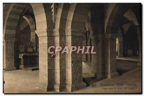 Cartes postales Maredsous Eglise Abbatiale Crypte sour le choeur des moines
