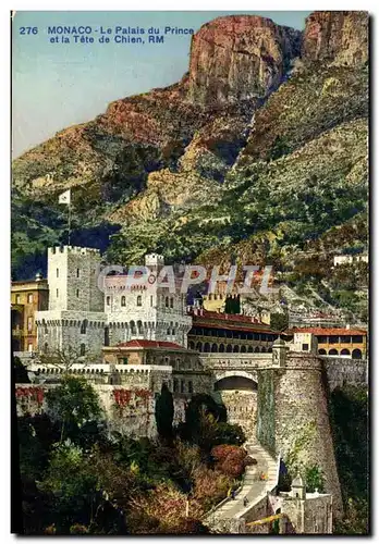 Cartes postales Monaco Le Palais du Prince et la Tete de Chien