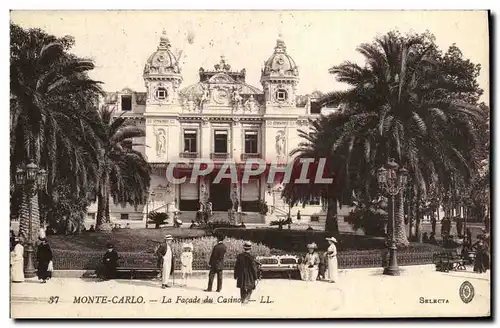 Cartes postales Monaco Monte Carlo La Facade du Casino