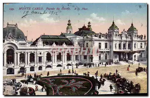 Cartes postales Monaco Monte Carlo Facade du Casino