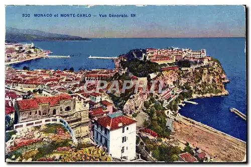 Cartes postales Monte Carlo Vue Generale